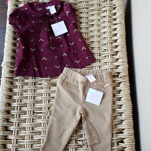 Janie&Jack Baby Girl Equestrian Outfit 3-6